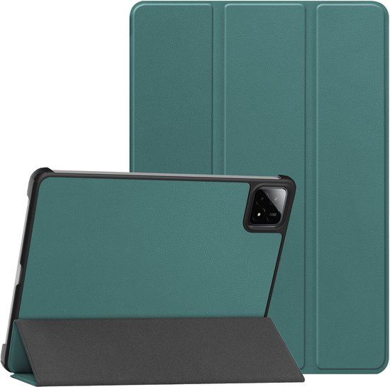 imoshion Tablet Hoes - Geschikt voor Xiaomi Pad 7/Xiaomi Pad 7 Pro/Xiaomi Pad 8 Pro/Xiaomi Pad 8 - Trifold Bookcase - Donkergroen