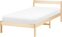 Beliani MADONE Eenpersoonsbed Lichtbruin Dennenhout 90 x 200 cm