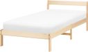Beliani MADONE Eenpersoonsbed Lichtbruin Dennenhout 90 x 200 cm