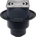 HL Hutterer & Lechner HL3100Pr évacuation de sol DN50/75/110, oblique, siphon de sol Primus, grille clic-clac 138x138mm, 1 pièce.