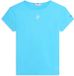 Tommy Hilfiger Dames T-shirt Katoen/Elastaan Korte Mouw L Neonblauw/Wit Lente/Zomer 2026