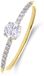 Lucardi Dames 14 karaat geelgouden ring met lab grown diamant 0,325ct