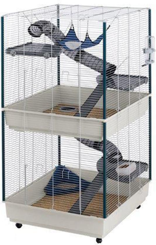 Ferplast Kooi Frettenkooi Tower Grijs/Wit 75X80X161 Cm