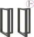 Pieds de table de bar 2 pcs forme T 60x35x(90-91) cm acier anthracite