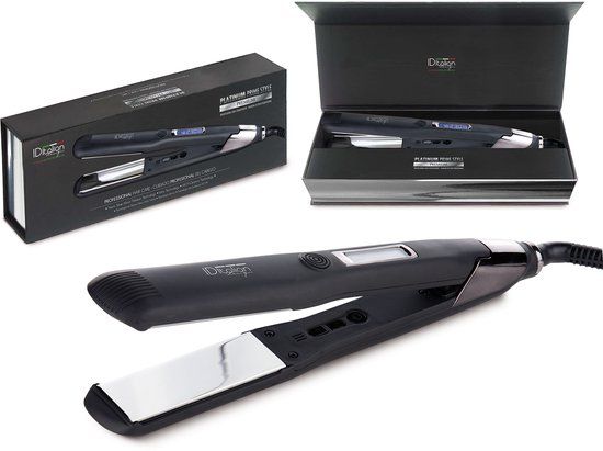 Italian Design PostQuam IDEPLAT2012 haarstyler Stijltang Warm Zwart 2,6 m