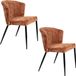 Dutchbone Georgia Eetkamerstoelen Terracotta - Set van 2