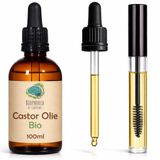 Slaaploos Biophorea Castor olie - 100ml - 100% Puur Biologisch Koudgeperst - Wonderolie voor Huid, Haar en Wimpers