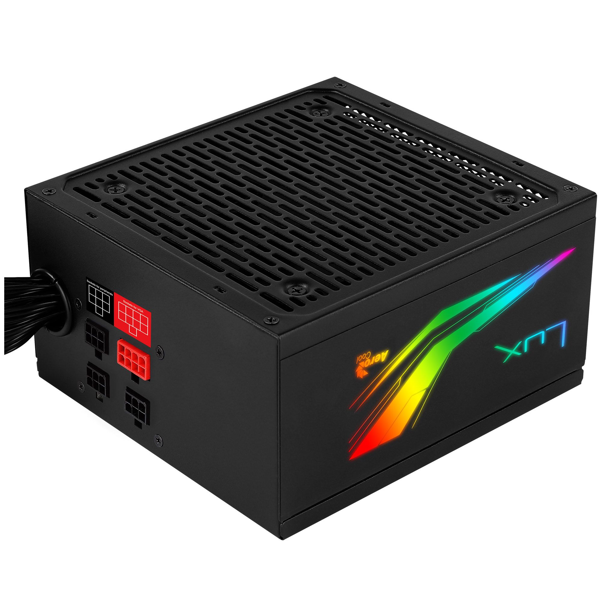 Aerocool LUX RGB 750M - Voeding - Zwart
