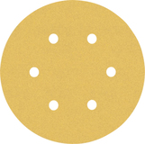 Bosch 15cm Round Sanding Sheets - Wood - Brown - 5 Pack