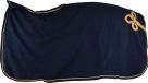 Horsegear Uitrijdeken Horsegear Hgluxe Donkerblauw-goud - XL