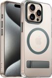 Coverzs Luxe Magnetische Hardcase Geschikt voor iPhone 14 Pro – Grijs