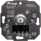 Kopp 844500001 Variateur encastré Adapté pour ampoule: Ampoule électrique, Lampe halogène, Lampe LED gris