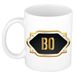Bellatio Decorations Bo naam cadeau mok / beker met gouden embleem - kado verjaardag/ moeder/ pensioen/ geslaagd/ bedankt