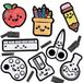 Baker Ross VC110 Back to School Fuzzy Art-magneten - Set van 15, fluwelen koelkastmagneten om in te kleuren