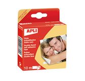 Apli 00100 dubbelzijdig plakband, transparant, 12 mm x 10 m