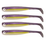 Zanderbait 16 cm avocado, visaas, kunstaas, kunstaas, snoekbaars, zacht kunstaas, rubberen kunstaas, inhoud: 4 stuks