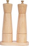 Markenlos Shenzhen Haorui Industrial Technology Co., Ltd. Zout en Peper Molen Set - Rubber Hout - 22 cm