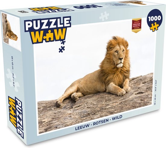 MuchoWow Puzzel Leeuw - Rotsen - Wild - Legpuzzel - Puzzel 1000 stukjes volwassenen