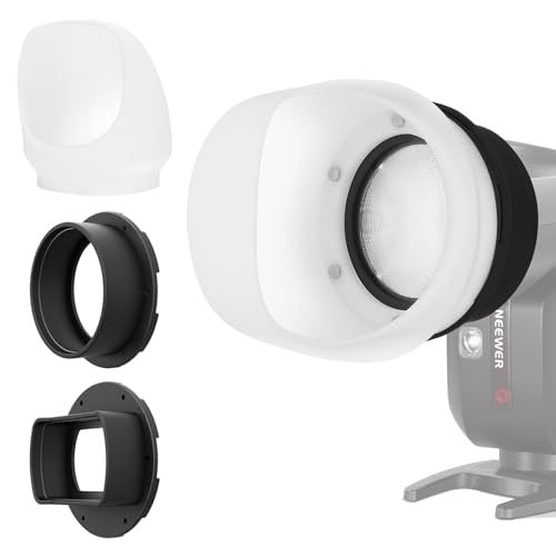 NEEWER Siliconen vanglichtreflector met twee magnetische adapterringen, lichtmodificatiemiddelvormer voor NEEWER NW620 NW700 NW760 Z880 Z760 vierkante kop en Z1 Z2 ronde kop Speedlite, CRS3