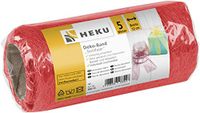 HEKU 30344-13: textielvezel decoratieve band, rood, 5m x 12cm