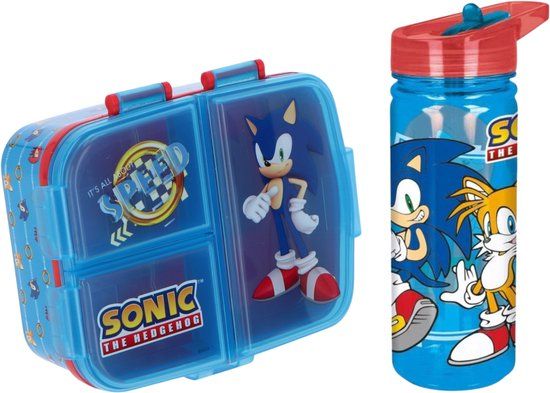 Sonic lunchset; drinkfles en lunchbox