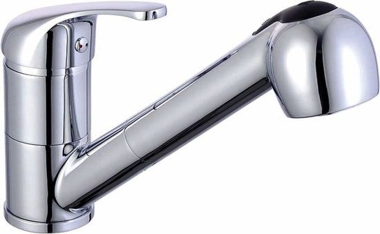 SCHÜTTE Supra Keukenkraan - Mengkraan - Draaibare Uitloop - Uittrekbare Sproeier - Chroom