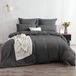 Ensemble de literie en microfibre, 200 x 220 cm, gris