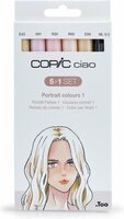 Copic Ciao 5+1 Set Huidskleuren - Professionele Markers 6 Stuks - Stiften Set Voor Tekenen En Ontwerpen