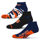 For Bare Feet NCAA Auburn Tigers CAMO Boom 3 Pack Enkelsok Team Kleuren Groot