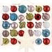 Bellatio Decorations Kaemingk B.V. Kerstballen 30x st - gekleurd - 6 cm - met ster piek wit - kunststof