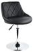 Fauteuil de maquillage avec dossier, rembourré de cuir artificiel, réglable en hauteur, pivotant, noir