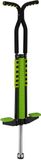 Relaxdays pogo stick, voor kinderen, tot 60 kg, springstok, antislip pedalen, rvs, jumpstick, buitenspeelgoed, groen