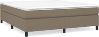 vidaXL Boxspring bed stof taupe 160x200 cm