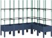 vidaXL Jardinière avec treillis 160x120x142,5 cm polypropylène bleu gris
