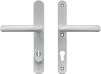 Axa Veiligheids Deurbeslag set - Oval Plus - Deurkruk Aluminium - SKG3 - PC85 met kerntrekbeveiliging - Schild smal
