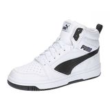 PUMA Unisex Kids Rebound V6 Mid JrSneaker, Puma White Puma Zwart, 38.5 EU