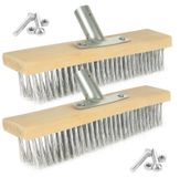 Solidchoice - Set van 2 Stalen Borstels voor Hardere Oppervlakken