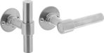Intersteel Deurkruk L/T-model met rozet 2 mm rvs geborsteld