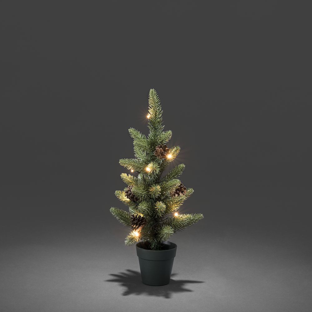 Konstsmide 45cm LED Pre-lit Christmas Tree - Green - Warm White - Battery Powered