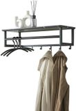 Naamloos Kapstok Tenaro B 80 cm H 24 cm marmer zwart