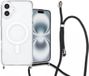Selected by GSMpunt.nl Hoesje met Koord Geschikt voor Apple iPhone 16 - Compatibel met MagSafe - Schokbestendig Flexibel TPU - Back Cover met Ketting - Transparant