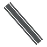 Ambiance Sticker Autokap Stripe, Sticker Racing Body Side Stripe Decal, Dak Rok Bumper Stripe Decal Vinyl, Gemodificeerde Stripe Decal Auto Decor Grijs Tempete - 1 Stuk 124 cm