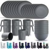 Plastique set de couverts, 32 pièces, incassable, compatible micro-ondes, Sans BPA