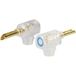Tru Components Fiche banane mâle, coudé Ø de la broche: 4 mm rouge 1 pc(s) S655391