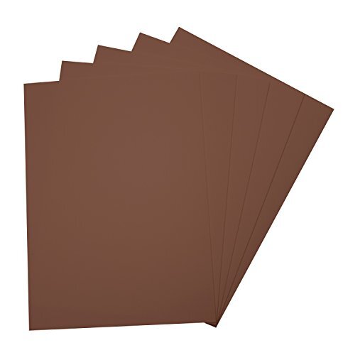 Folia 23585 - schuimrubber, 5 vellen, 2 mm, ca. 29 x 40 cm, chocoladebruin - ideaal voor diverse knutselwerk