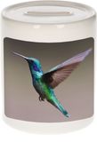 Bellatio Decorations Dieren kolibrie vogel vliegend foto spaarpot 9 cm jongens en meisjes - Cadeau spaarpotten kolibrie vogel vliegend vogels liefhebber