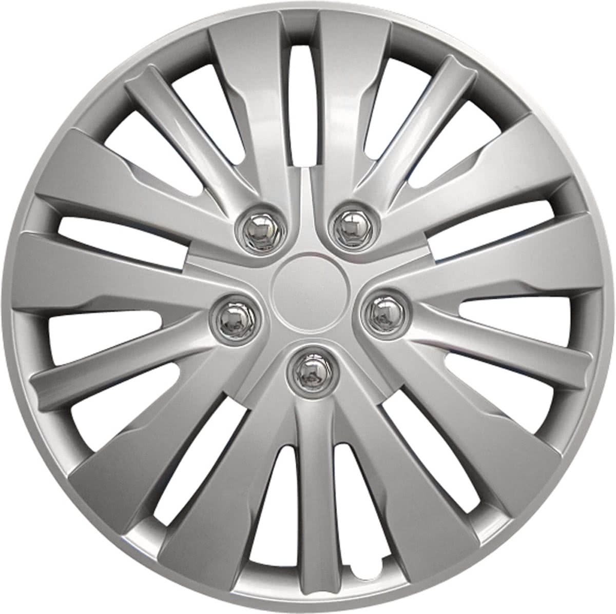 AutoStyle Wieldoppenset Washington 16 inch Silver