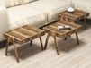 ROMANO Lot de 3 tables d'appoint noyer