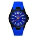 Swiss Alpine Military Combat Air SAM7058.1875 Herenhorloge Blauw Siliconen Band Staal Zwart Kast Mineraalglas 10 ATM
