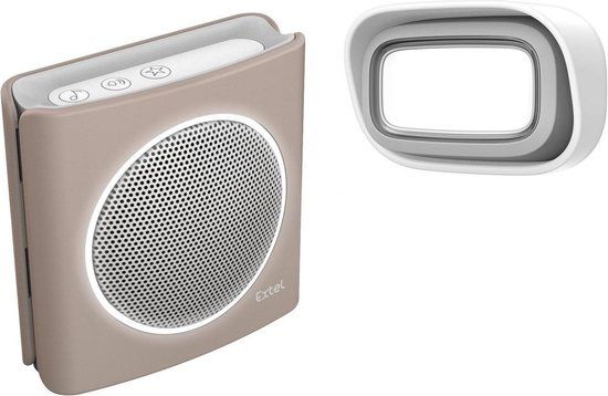 Extel diBi Flash soft brown draadloze deurbel - 2-draads - EAN: 3345110817399